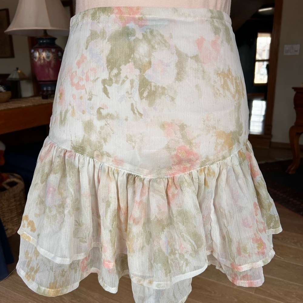 🤍 Romantic Tiered Mini Skirt | Soft Floral | ASOS Design